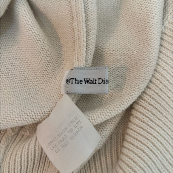 THE DISNEY CO.Cream V-Neck Golf Sweater Vest with Embroidered Mickey Mouse SZ XL - Picture 4 of 8
